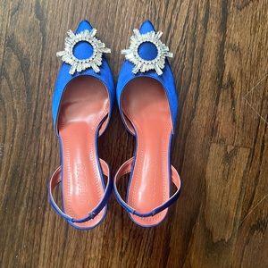 Blue wedding style heels